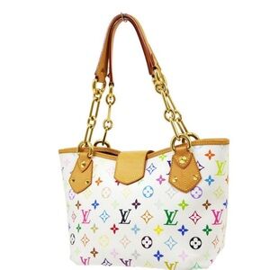 Louis Vuitton Annie Monogram Multicolor MM Murakami White Handbag